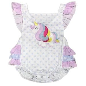 Unicorn Ruffle Bubble Romper